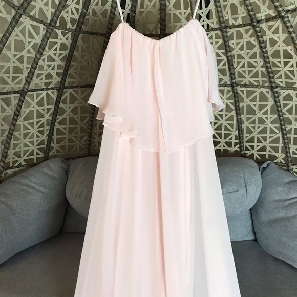 Amsale Nouvelle Holy Strapless Ruffle Chiffon Gown - Picture 3 of 5